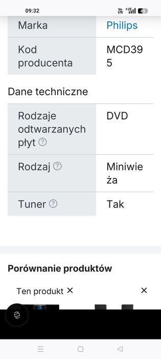 Wieża Philips MCD 395/12