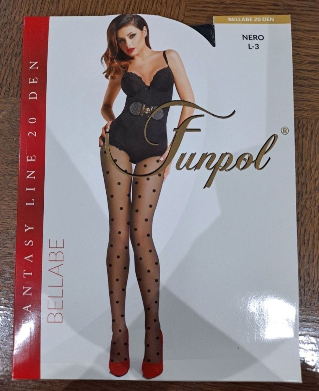 Czarne rajstopy bellable kropki grochy 2-m 3-l