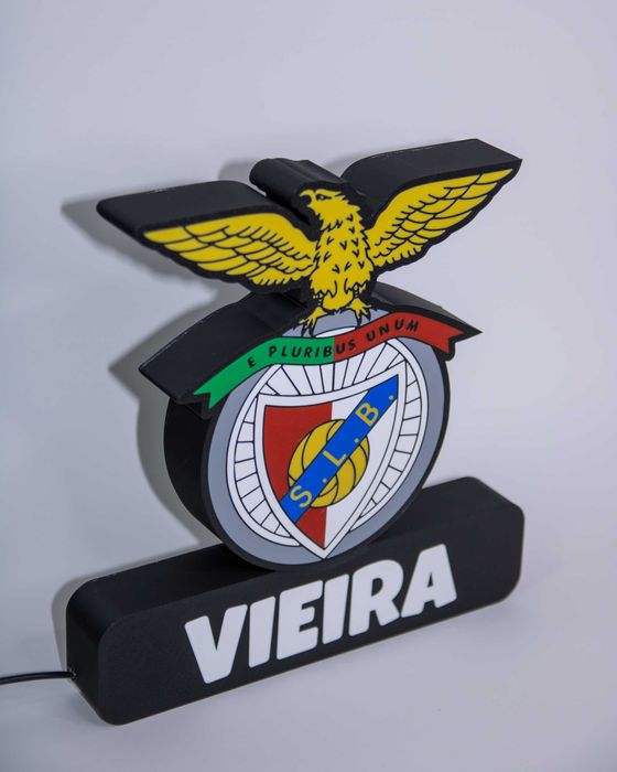 Caixa de luz Sport Lisboa e Benfica Personalizável