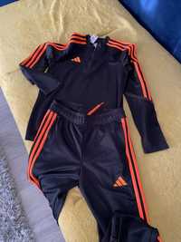 Dresy adidas czarno pomaranczowe dziewczece