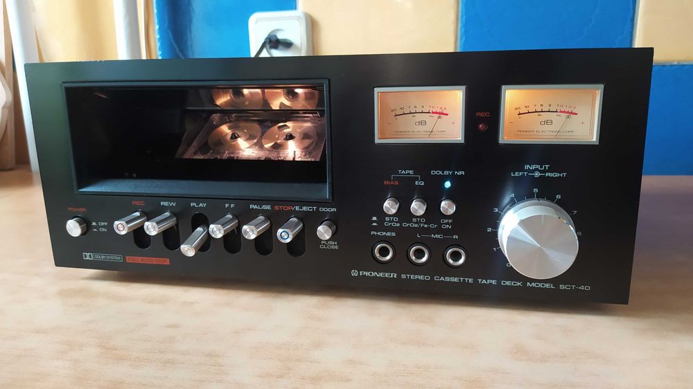 Кассетная дека Pioneer SCT-40 (CT-F2121) Stereo Cassette Deck (1976)