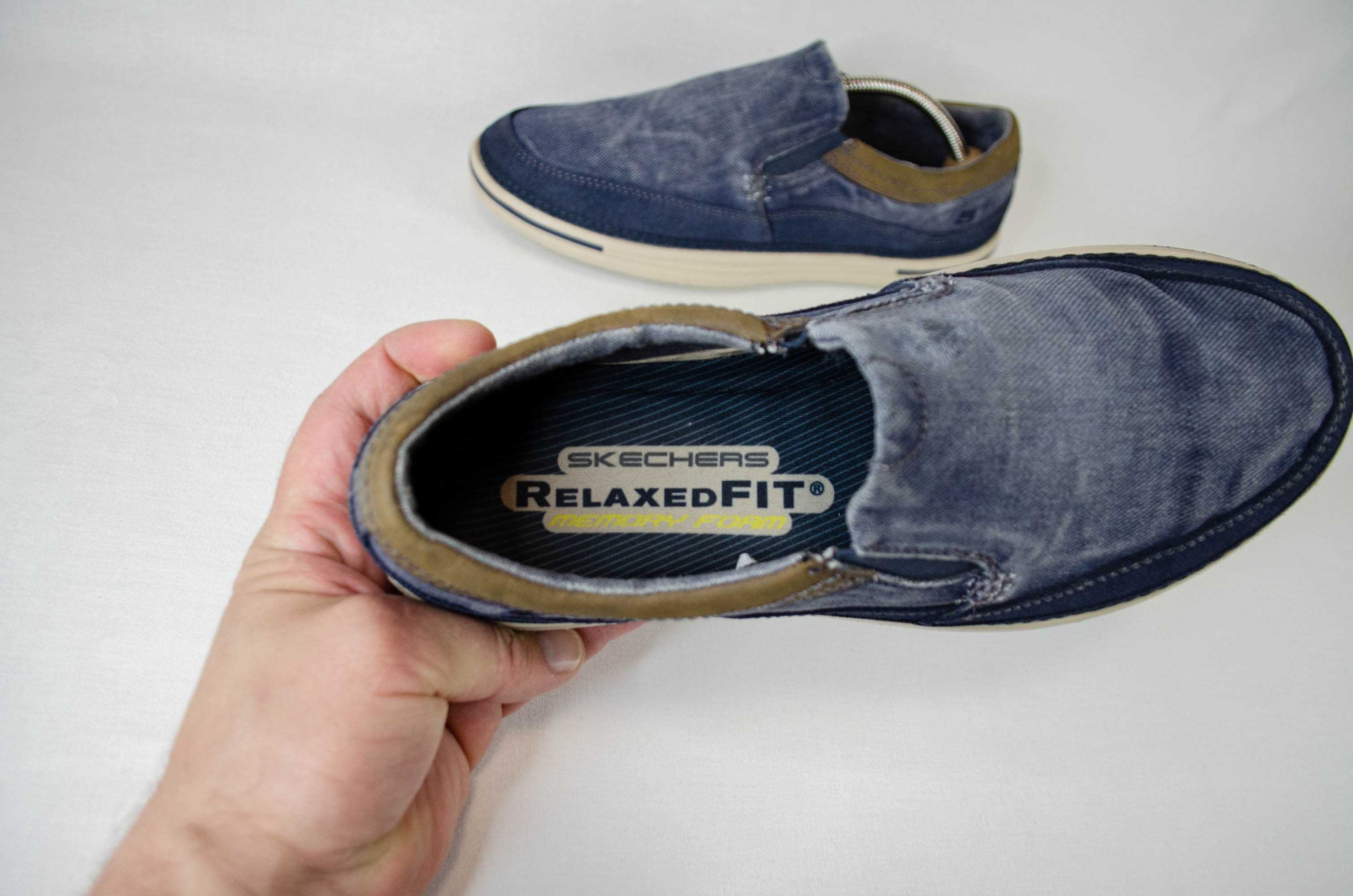 Skechers Мужские Кроссовки Слипоны Мокасины Оригинал! р. 41 26 см