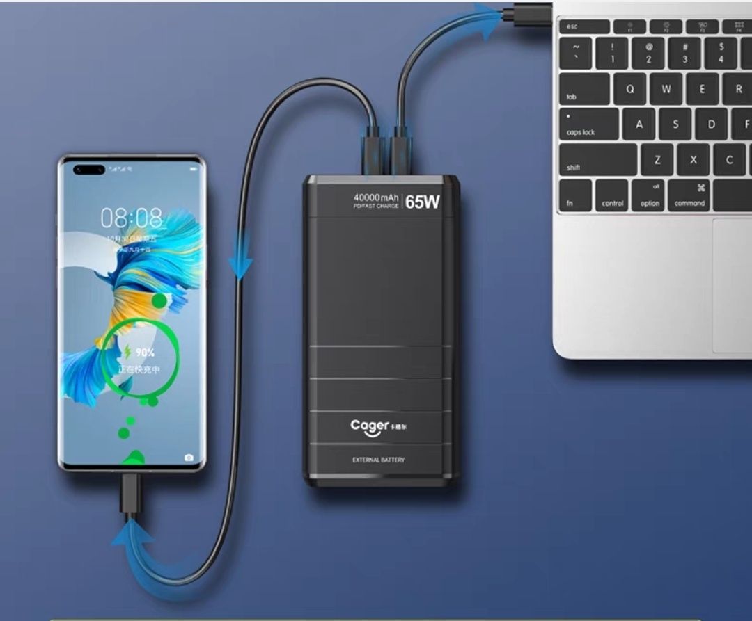 Powerbank 40000ma 148wh ибп для ноутбука роутера Cager