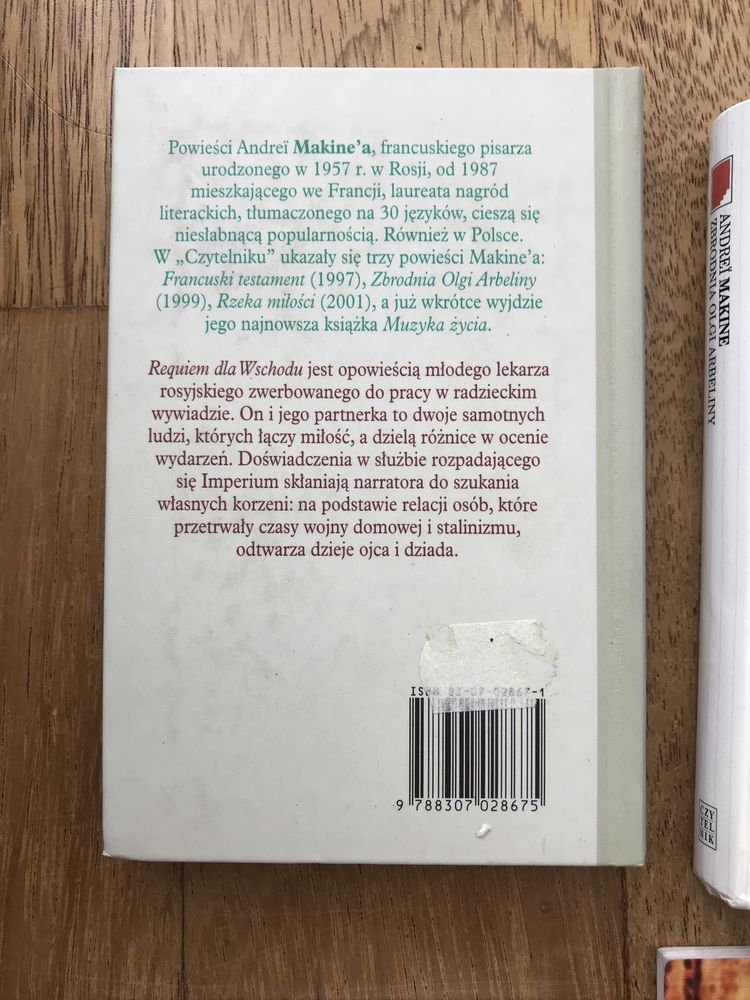 Andrei Makine zestaw • Rzeka miłości Requiem Muzyka życia Zbrodnia Olg