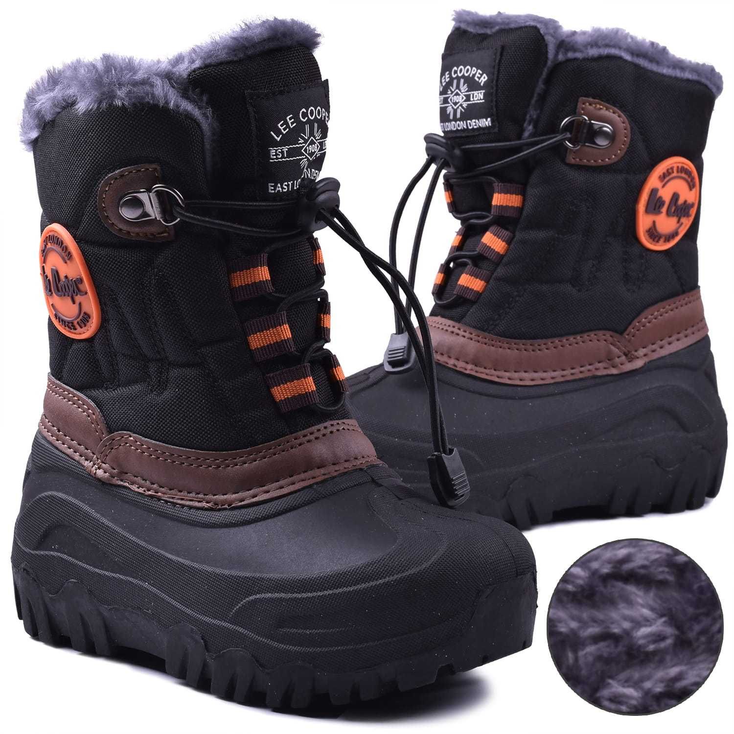 CIEPŁE Śniegowce Dziecięce Lee Cooper ocieplane gumowce 0524 r.34