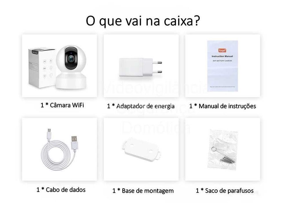 Câmara * PTZ * WiFi * Sem Fios * Tuya * Auto tracking