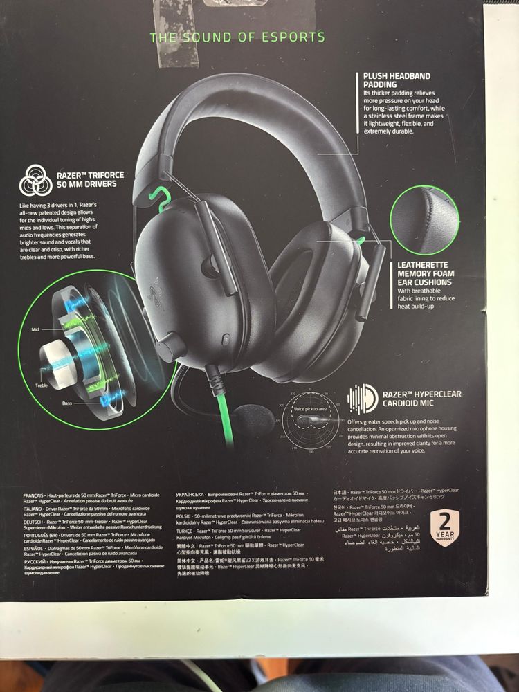 Razer Blackshark V2 X preto