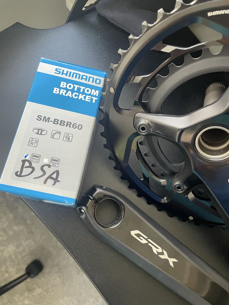 Шатуни Shimano FC-RX820 GRX (2-12), 170мм, 48/31 з кареткою