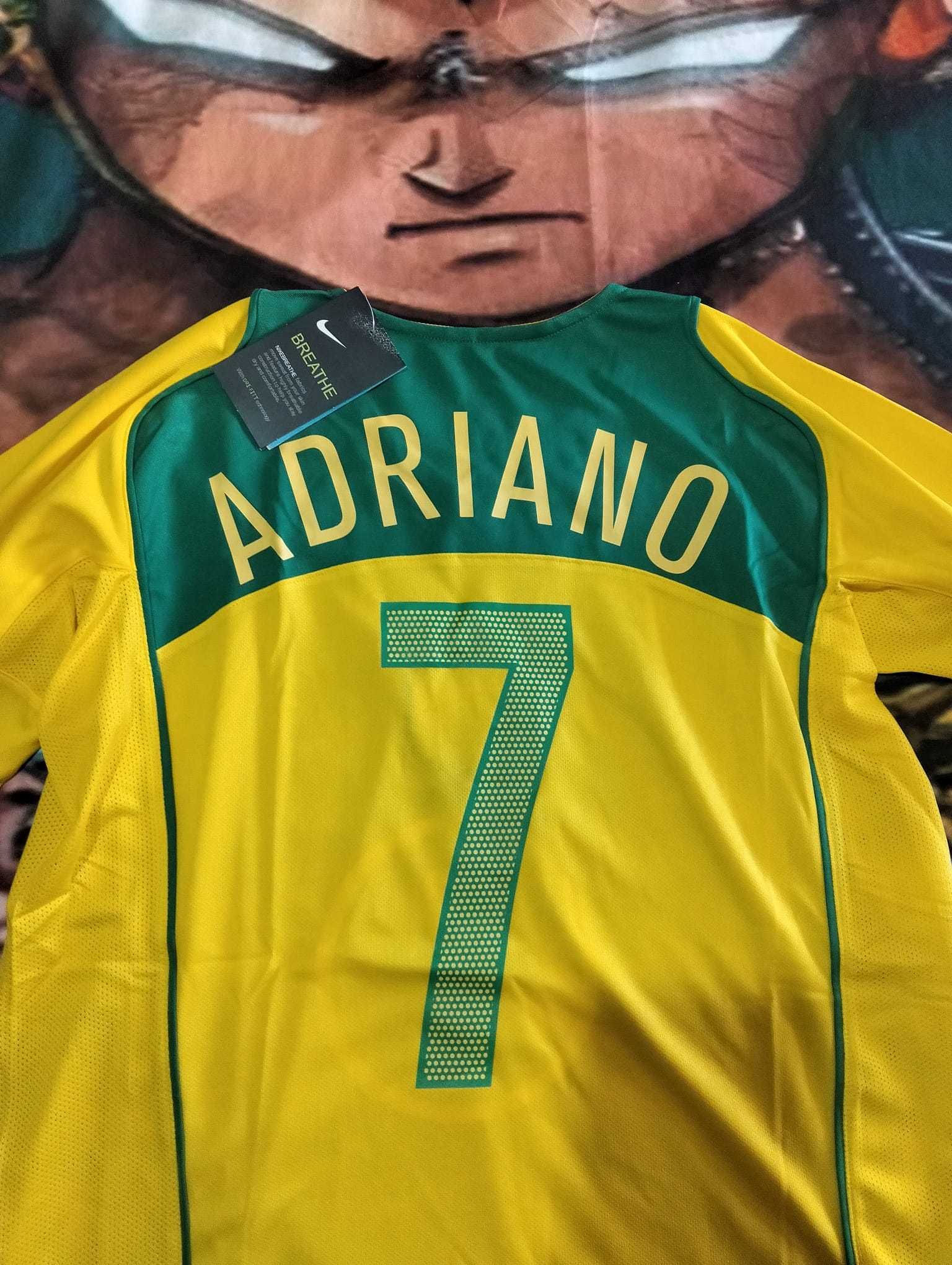 camisola nike total 90 brasil 2004 adriano 7 tamanho M