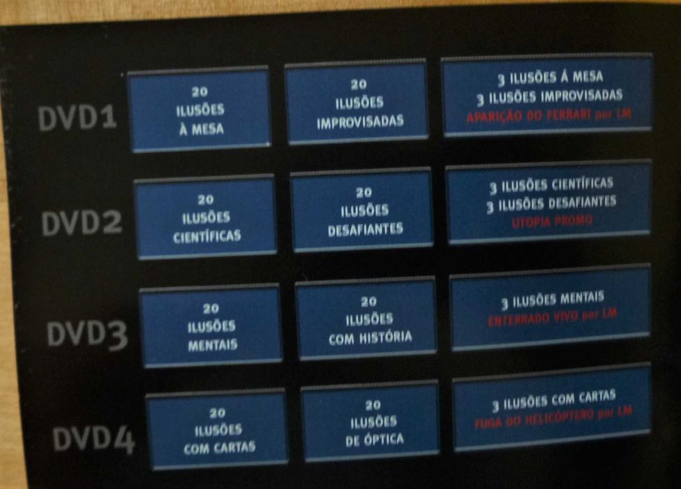 Luís de Matos - Ilusionismo - 4 DVD - Enciclopédia Mágica