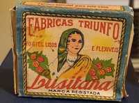 Vintage caixa com palitos Lusitana.