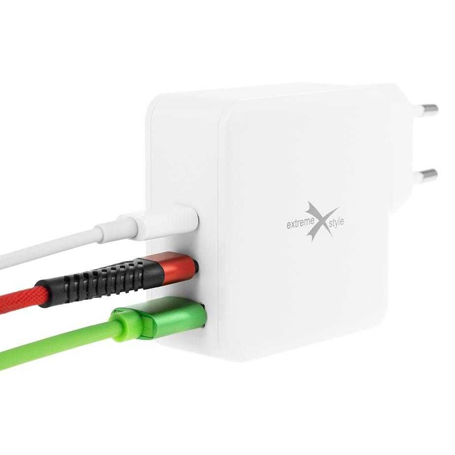 Ładowarka sieciowa  2 x USB typ-C + USB - PD QC - 65W - TC65CCU