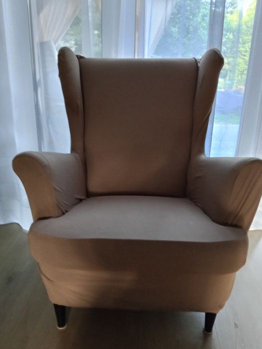 Fotel Ikea uszak szary