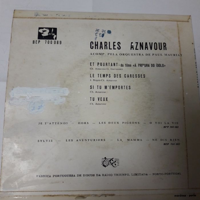 Disco vinil Charles Aznavour