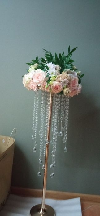 Wysoki stojak,wazon na stół na kwiaty, ślub, przyjęcia okolicznościowe