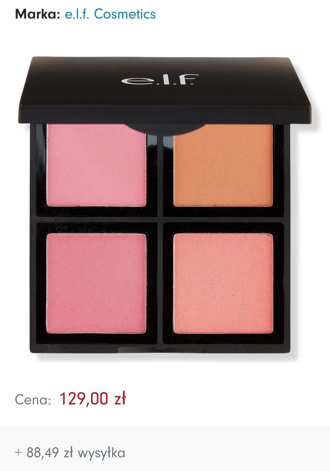 Elf cream blush palette SOFT róże kremowe paleta NOWA