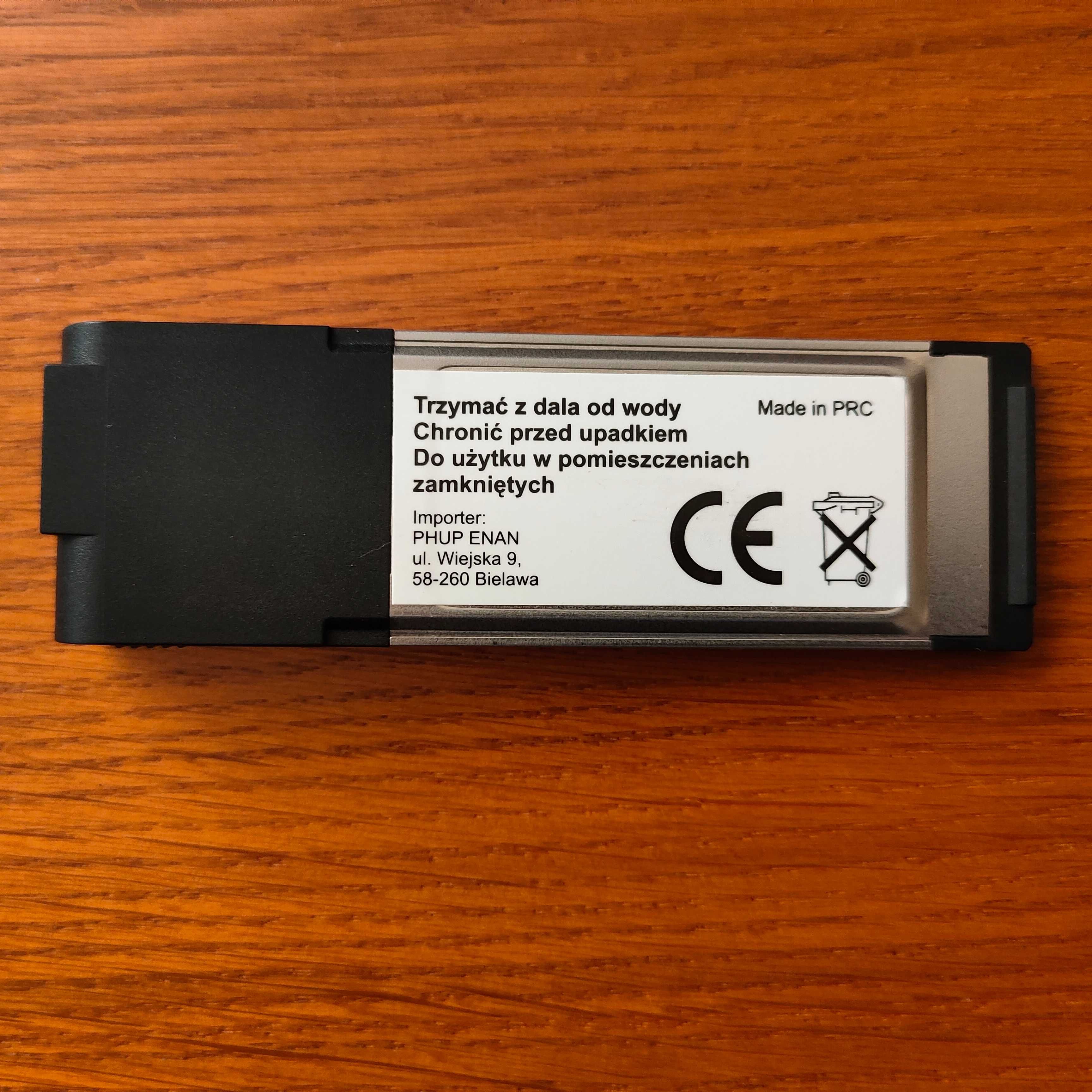 Karta sieciowa do laptopa 4World Gigabit Ethernet 1Gb/s ExpressCard/34