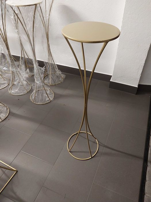 Stojak metalowy do kompozycji świecznik gięty 90cm na wesela