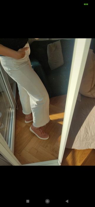 Trampki buty sportowe casual brudny róż sztuczny zamsz Parfois