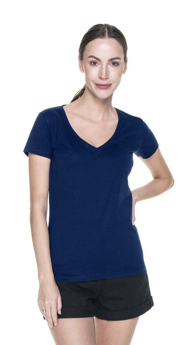 koszulka damska v-neck t-shirt 100% bawełna serek promostars 2xl