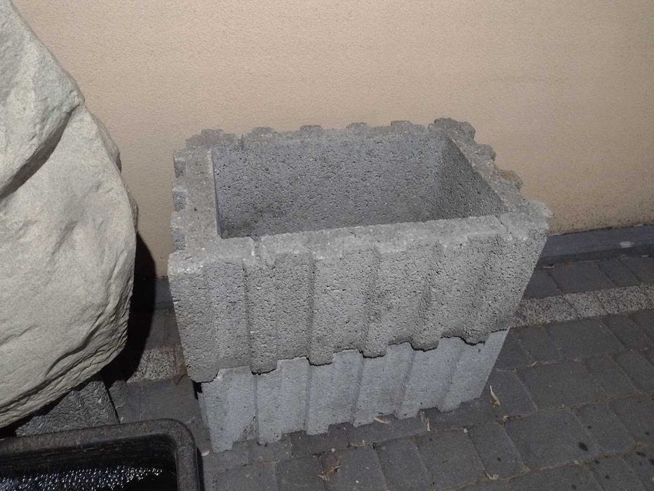 2 x gazon betonowy prostokątny szary 60 cm x 40 cm x 25 cm