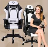 Nowoczesny Fotel Gamingowy DEUS Storm White – Pełna Ergonomia