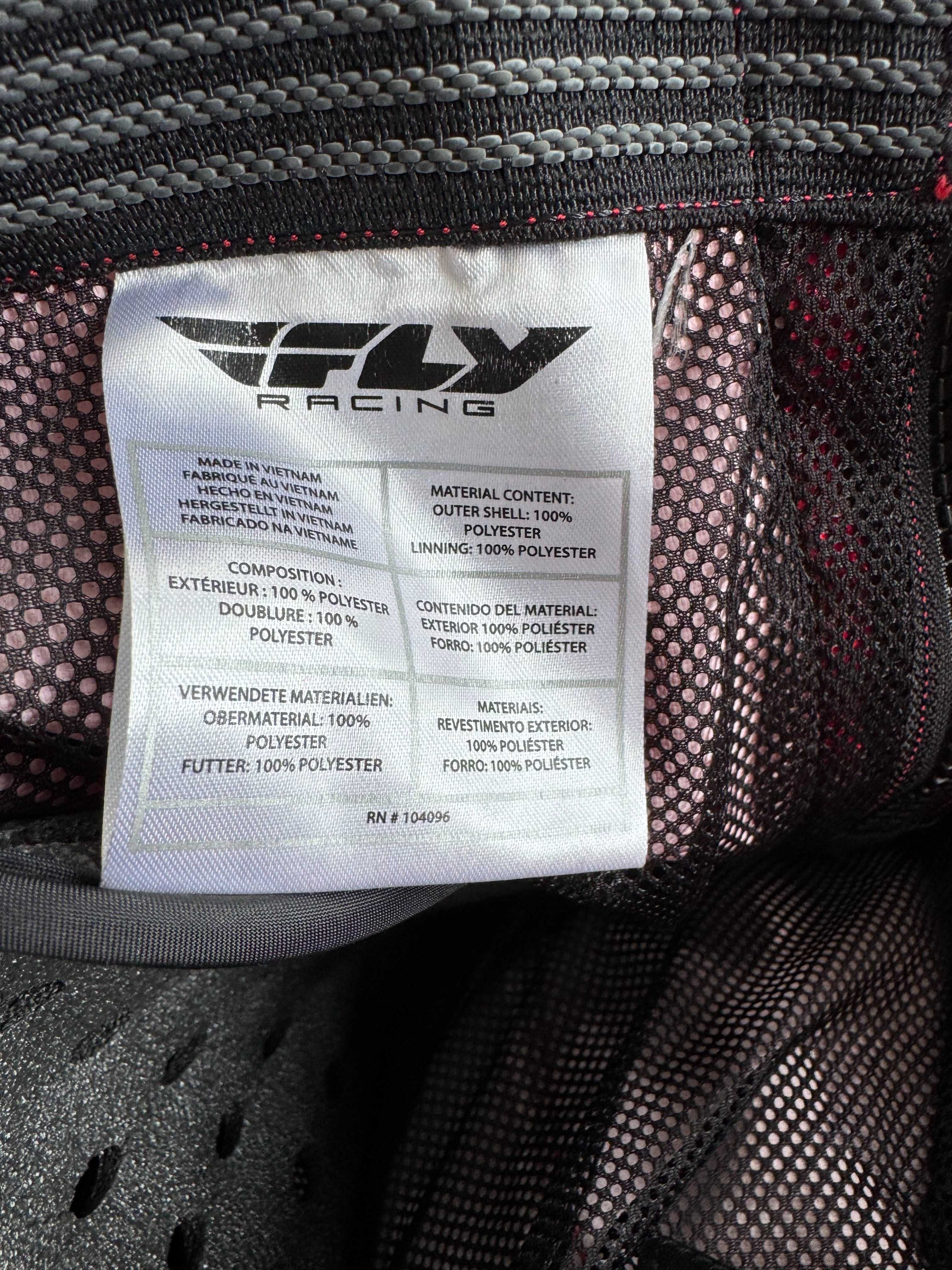 Spodnie off-road FLY Racing F16 rozmiar 32. Czerwono-czarne.