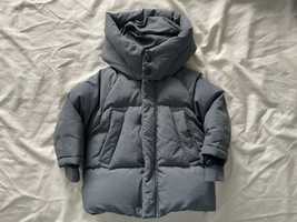 Kurtka zimowa puchowa Zara kids 80 khaki puch łączy