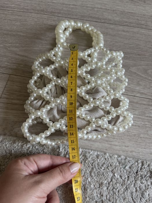 Сумка міні з бусин бісеру перлин