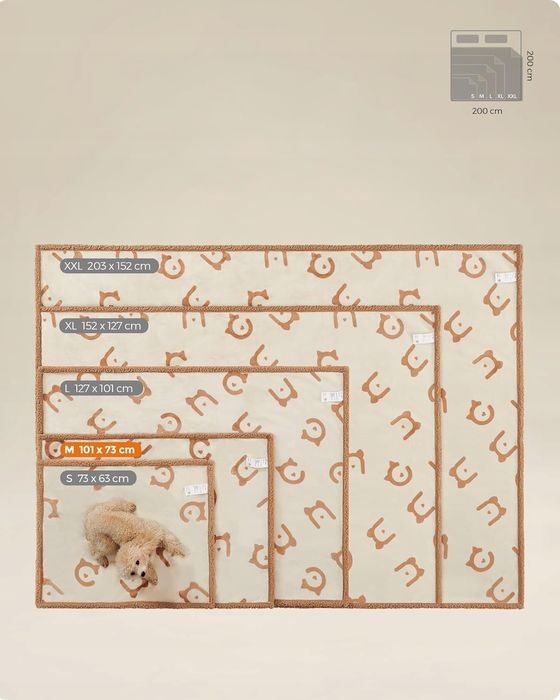 Feandrea Wodoodporny koc dla zwierząt domowych 101 x 73 cm