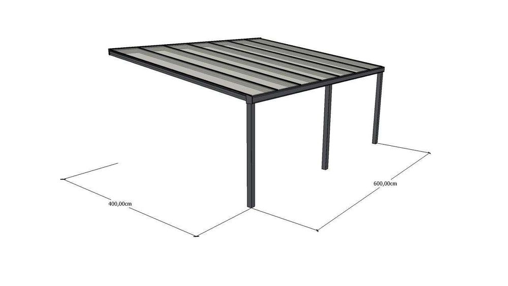 Zadaszenie tarasowe z aluminium / szkło przesuwne / darmowy projekt