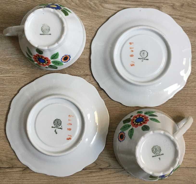 Piękne filiżanki z porcelany "Bogucice" (cena za 2 szt.) - Okazja !