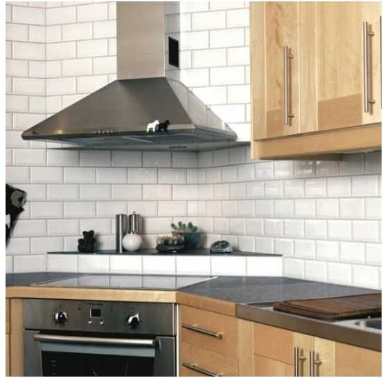 Płytki szklane CEGŁA Lacobel cegiełka 10x20 cm mur mozaika do kuchni