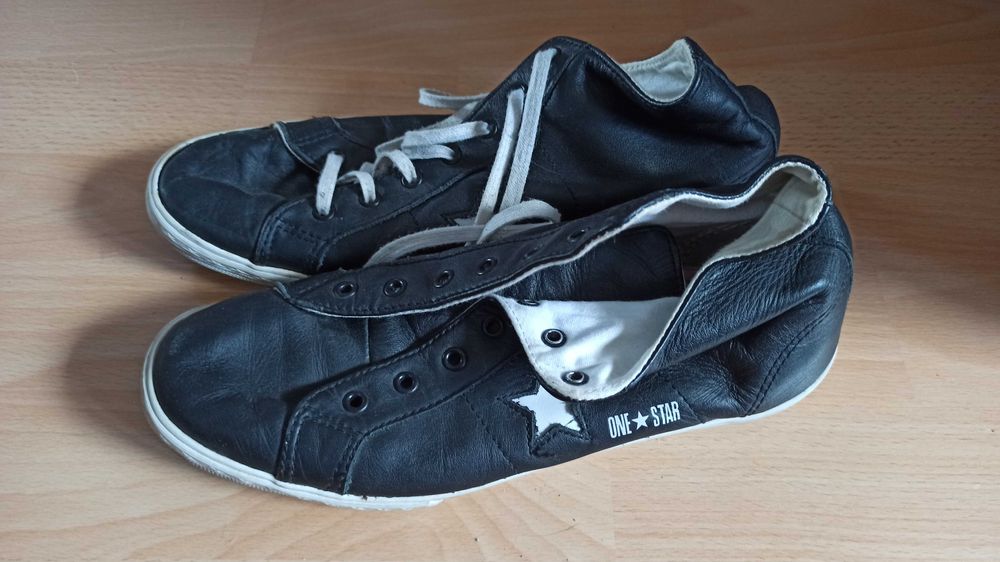Trampki Converse unisex rozm.40 czarna skóra wysokie One Star