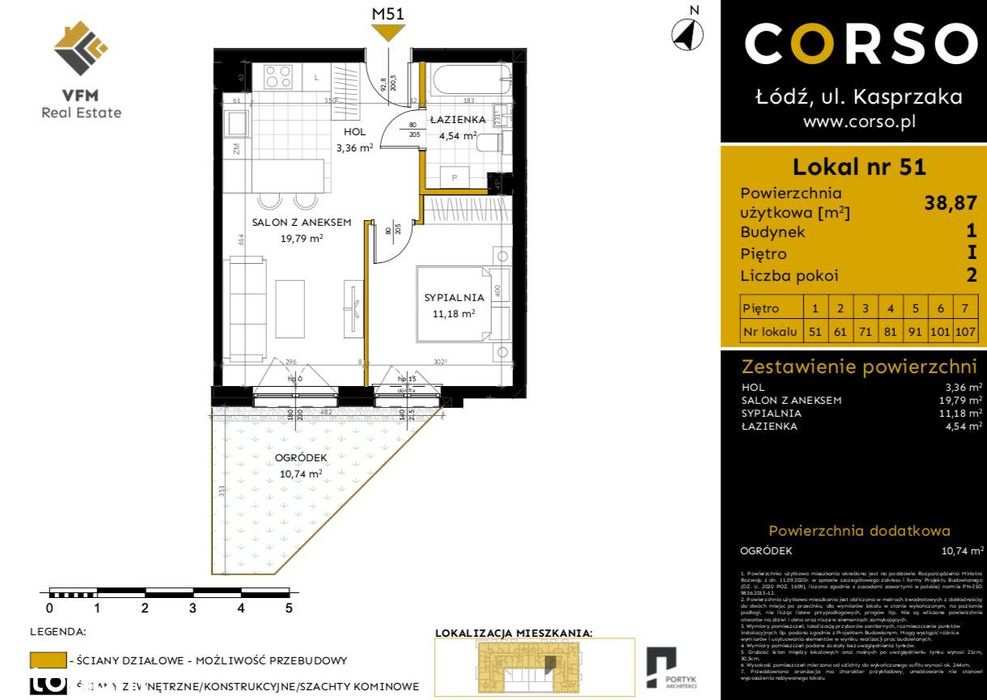 Ostatnie 2-pokojowe mieszkanie z ogródkiem | CORSO | Osoba prywatna
