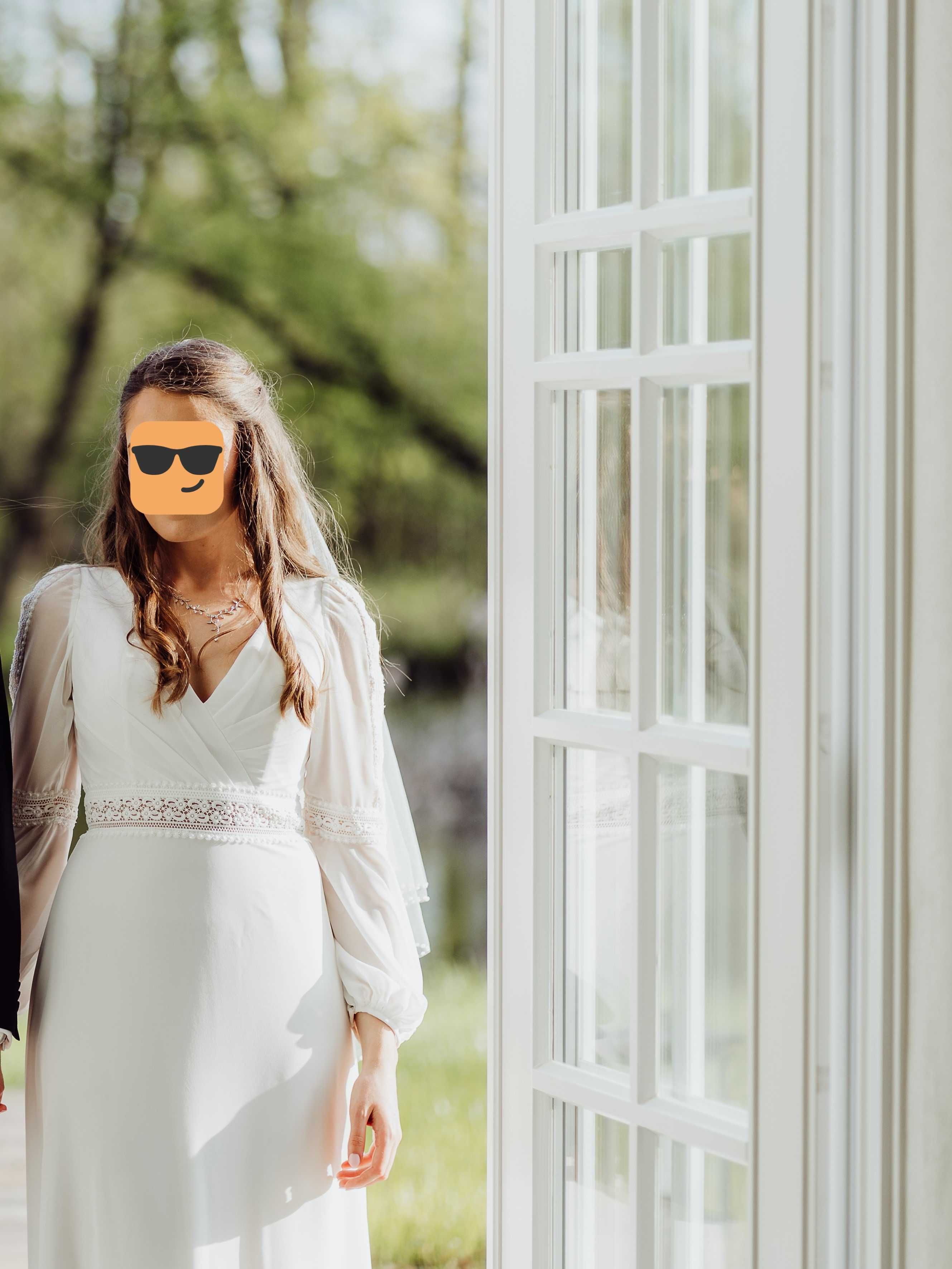 Suknia ślubna boho Pronovias + welon gratis