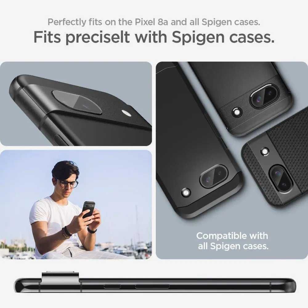 Защитное стекло на камеру Spigen EZ Fit Optik 2-Pack   Google Pixel 8a