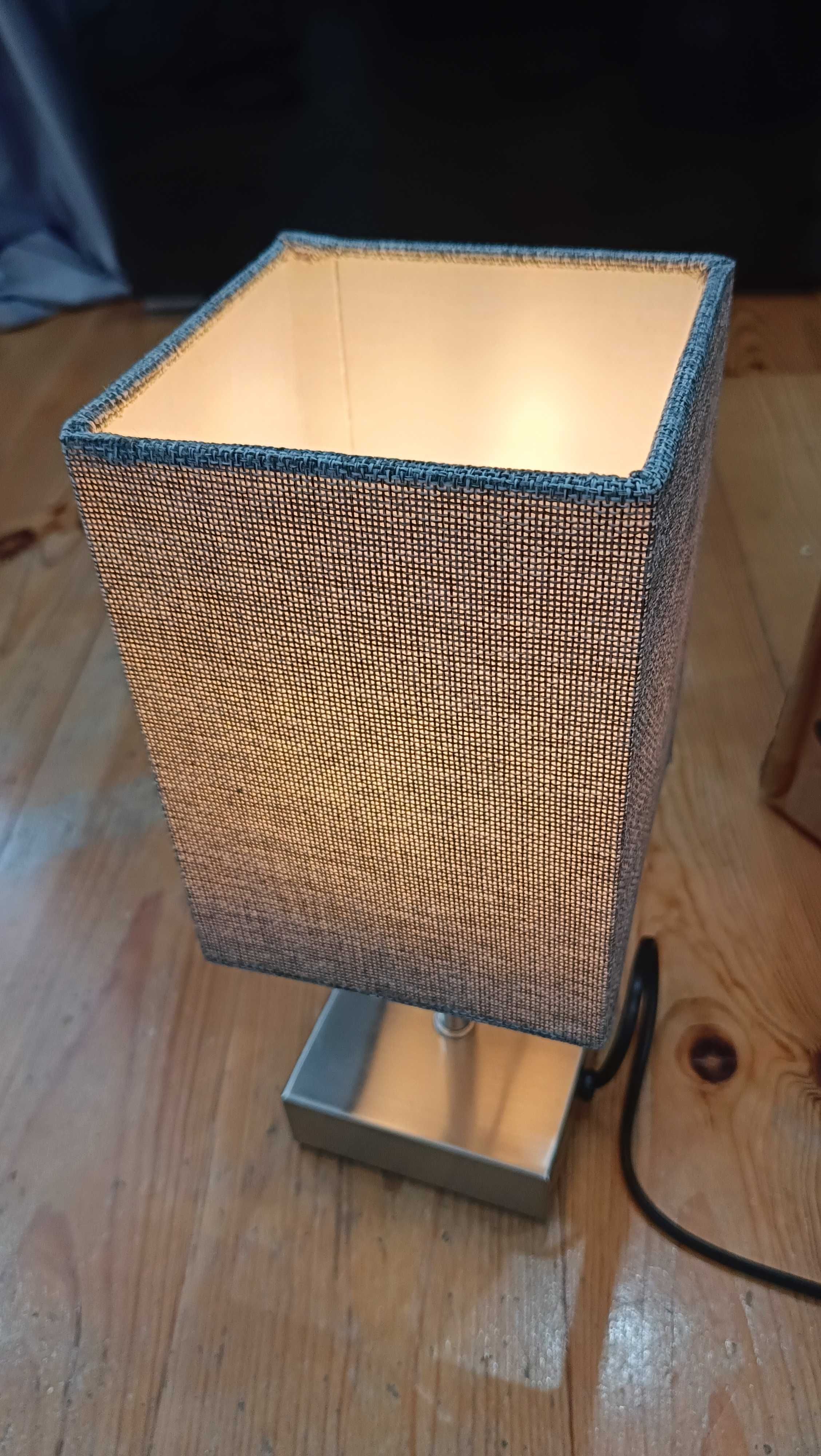 4x lampka nocna beże i brązu 2 porty usb ładowarka