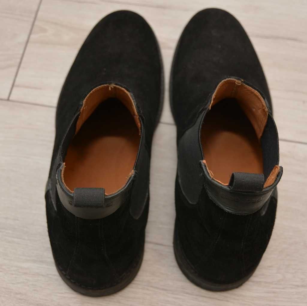 Gino Rossi buty sztyblety czarny zamsz rozmiar 46