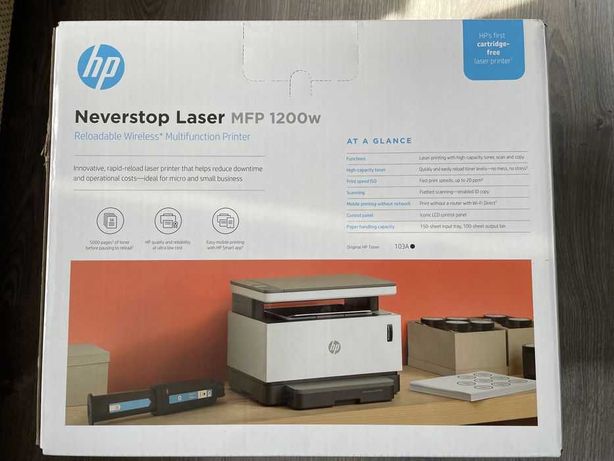 МФУ HP Neverstop Laser 1200w wi-fi принтер сканер лазерний