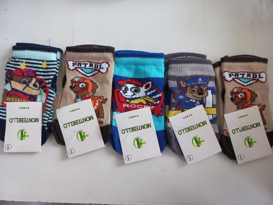 Комплект бамбукові натуральні носочки щенячий патруль для хлопчика 0 1