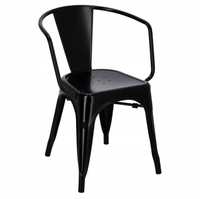 Czarne metalowe krzesło fotel LIX TOLIX Paris
