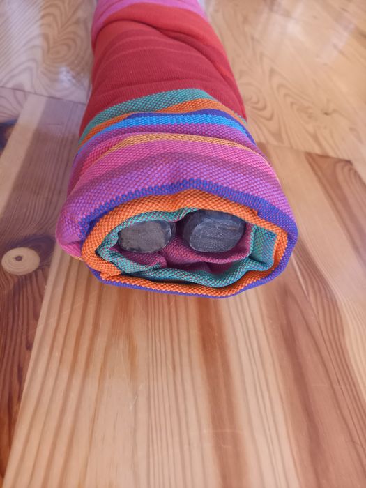 Hamak ogrodowy z drążkami