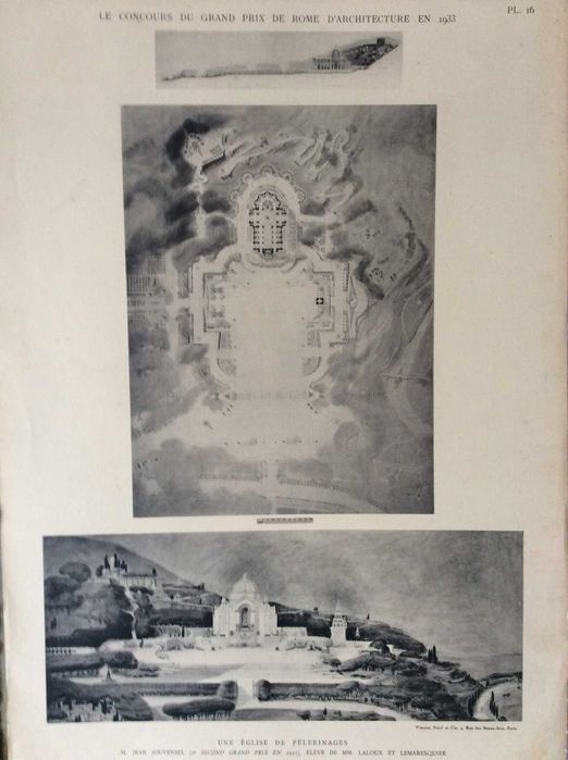 Le concours du grand prix de Rome d´architecture en 1933 ( Prancha )