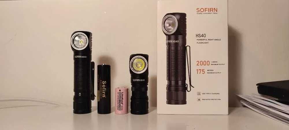 Sofirn HS40 USB-C aku 18350 i aku 18650  MAX Zestaw 2000lm SST40 5000K