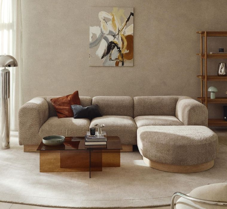 Sofa modułowa Natalie Tedy-Boucle 3-osobowa  Westwing Collection