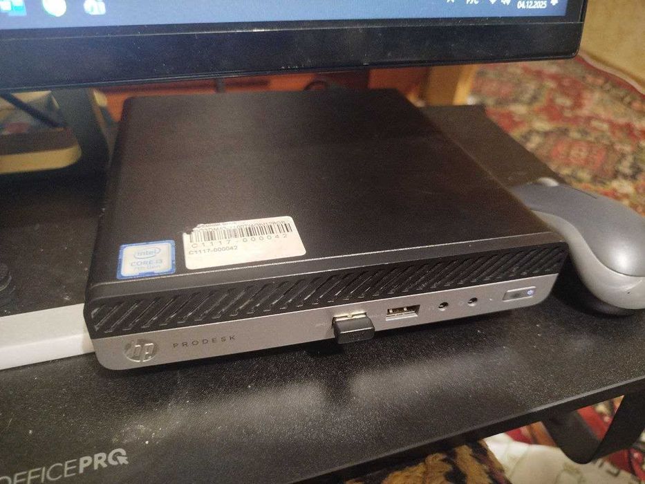 HP ProDesk 400 G3 mini  i3 7100T 3.4 МГц DDR4 8 GB 2400 Windows 11