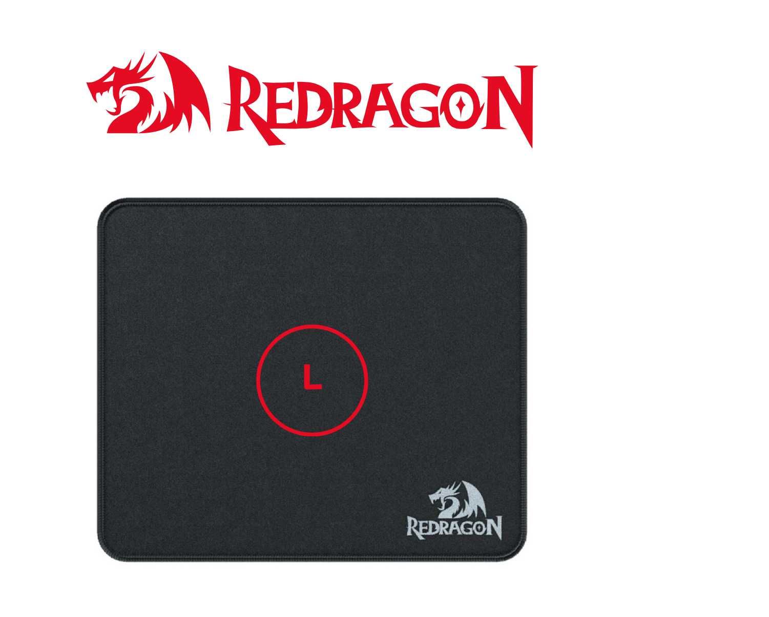 REDRAGON Duża Podkładka pod myszkę, Gaming CZARNA, gładka L 40x45cm