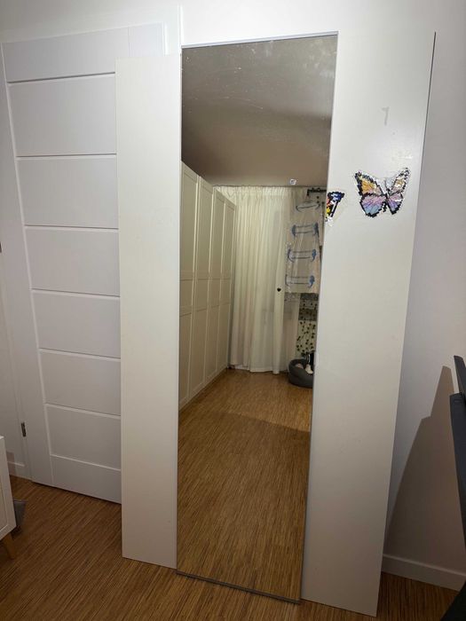 Fronty do szafy Pax IKEA - 5 szt. używane. 2 czarne + 2 białe + lustro