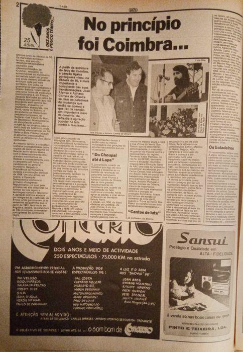 José Afonso	- - -		Se7e - nr. 305	- - - - -	Jornal